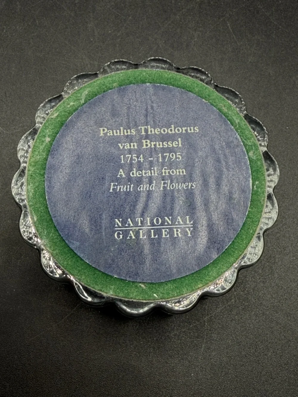 Paulus Theodorus Fruit & Flowers Honey Bee Glass National Gallery Paperweight